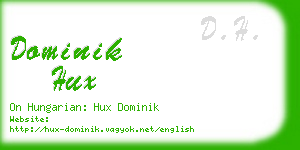 dominik hux business card